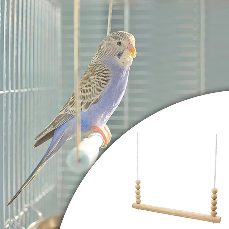 Vištienos siūbavimo paukščiai, kąsnantys žaislai, paukščiai, papūgos, ešerys dideliems paukščiams, vištienos ešeriai, sūpynės tiltas, tvirtas medinis rankų darbo stovas