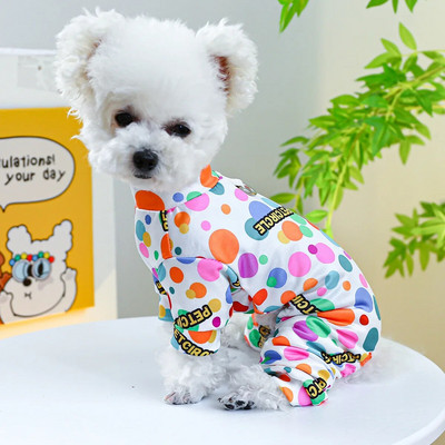 Dog Jumpsuit 4 Legs PJS Hair Shedding Cover Good for Small Medium Puppy Dog Pajamas Pjs Stretchable