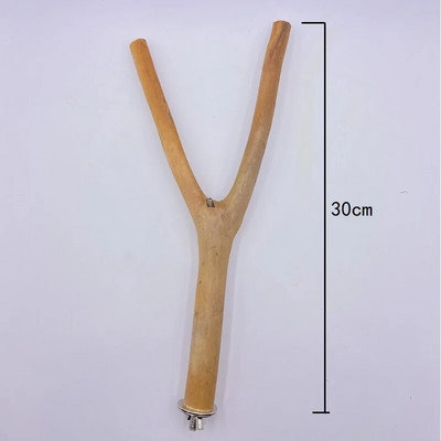 Paukščių stovas ešeriui Y formos Natūralaus medžio stovinčio baro medžio lazdelės saugios papūgos kramtymo žaislai Stabilios šveitimo stoties narvelio priedai