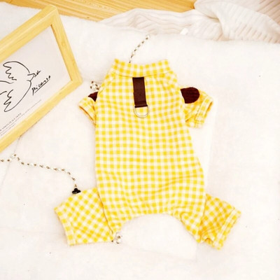 Mood Kawaii lemmikloomade ruuduline koerte kombinesoon Puuvillane soojad koerariided armsad pehmed kutsikate pidžaamad talvekasside kombinesoonid lemmikloomade chihuahua riided