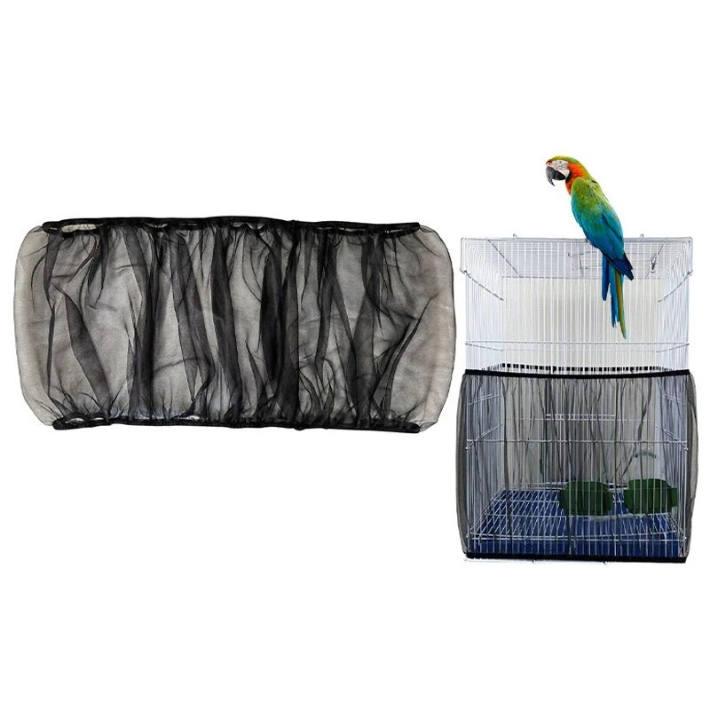 Állítható madárketrec hálófedő madárkalitka magtollfogó puha szoknyavédő madárkalitka Nylon hálós háló kerek négyzet alakú ketrecekhez