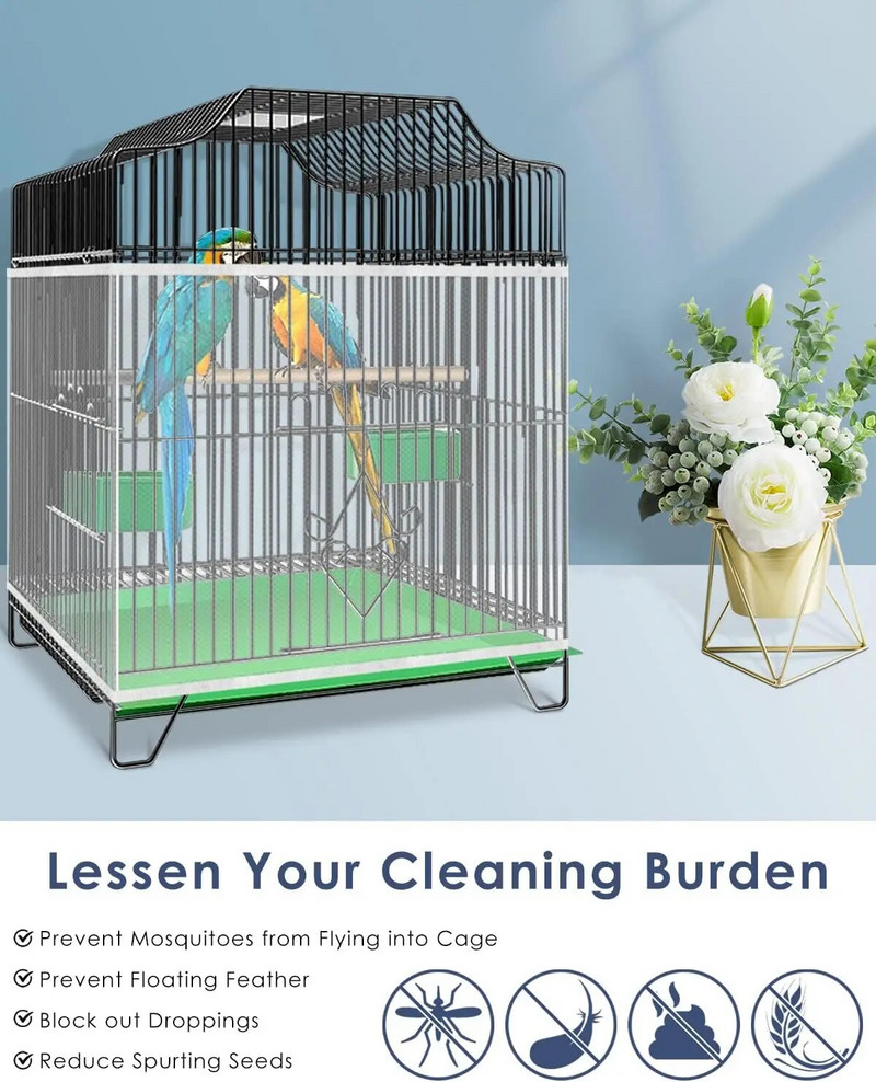 Plasă universală pentru cușcă pentru păsări Plasă de cușcă de coajă Plasă de curățare ușoară pentru cușcă pentru păsări Cușcă pentru păsări Plasă elastică pentru cușcă pentru păsări pentru papagal