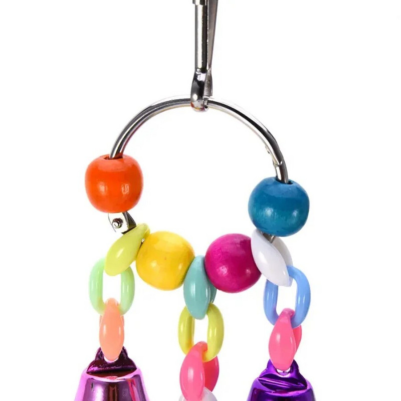 Papūgos žaislai Naminiai paukščiai Žaislų rąstas Spalva žolė austa rotango rutulinis varpelis graužiantis stygas naminiams gyvūnėliams kabantys varpeliai Kalėdų dekoras Žaisti žaislai