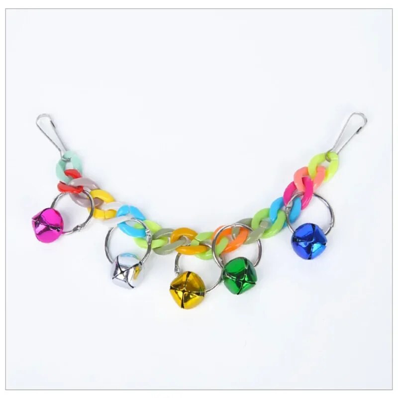 Papagáj harapás játék madárgyűrű Csengő Papagáj függő hintalánc játék papagáj Rágóhinták játék akasztóharangokkal Madártartozékok