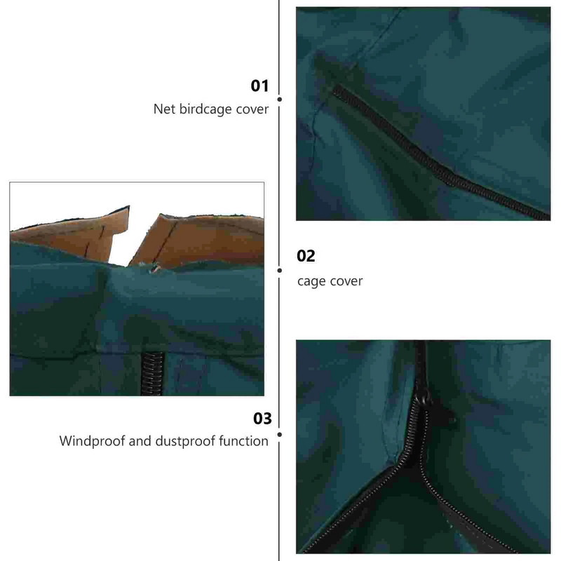 Paukščių narvelio dangteliai Dideli papūgos narvelio audiniai, atsparūs vėjui, vandeniui atsparūs skydas, klasikinis apvalus kupolinis paukščių narvelio dangtelis (atsitiktinė spalva)