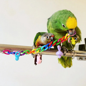 Parrot Colorful Acrylic Bridge Cage Bird Funny Toy Κρεμαστά αξεσουάρ Swing Toys Chain Exercise Parrot Bird Toys Supplies