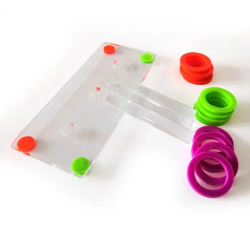 Interaktívny prsteň pre domácu inteligenciu, zábavná akrylová hračka pre papagáje, sada pre vývoj domácich zvierat, vzdelávacie vzdelávacie hračky pre vtáky, malé farebné samostatné hračky