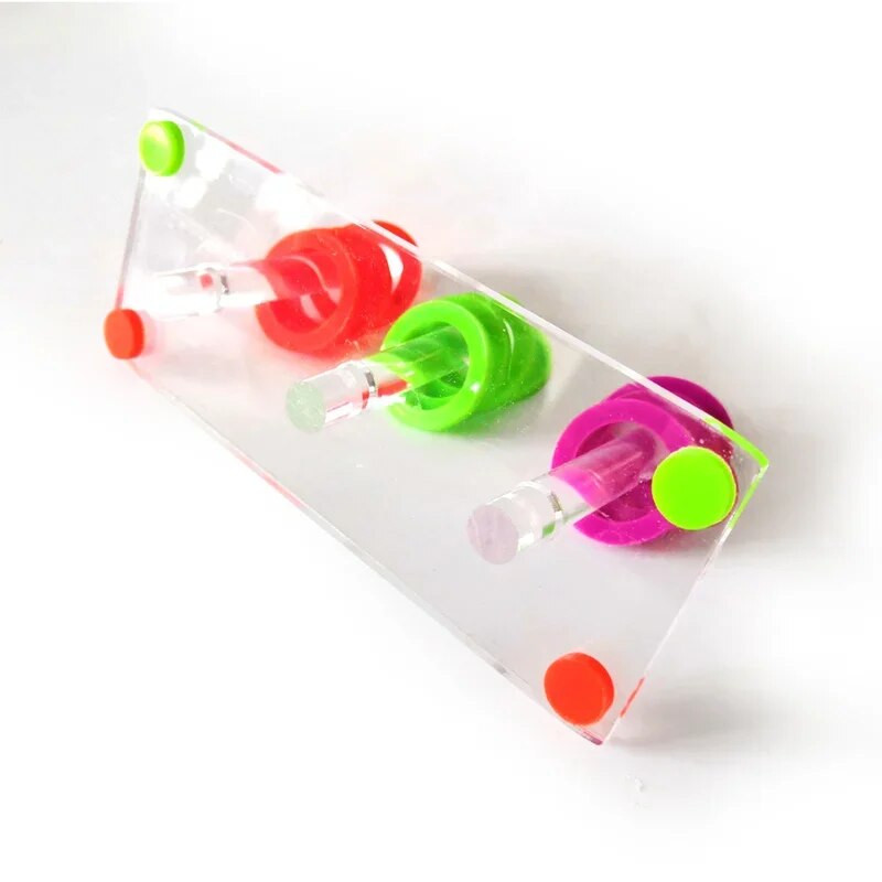 Interaktívny prsteň pre domácu inteligenciu, zábavná akrylová hračka pre papagáje, sada pre vývoj domácich zvierat, vzdelávacie vzdelávacie hračky pre vtáky, malé farebné samostatné hračky