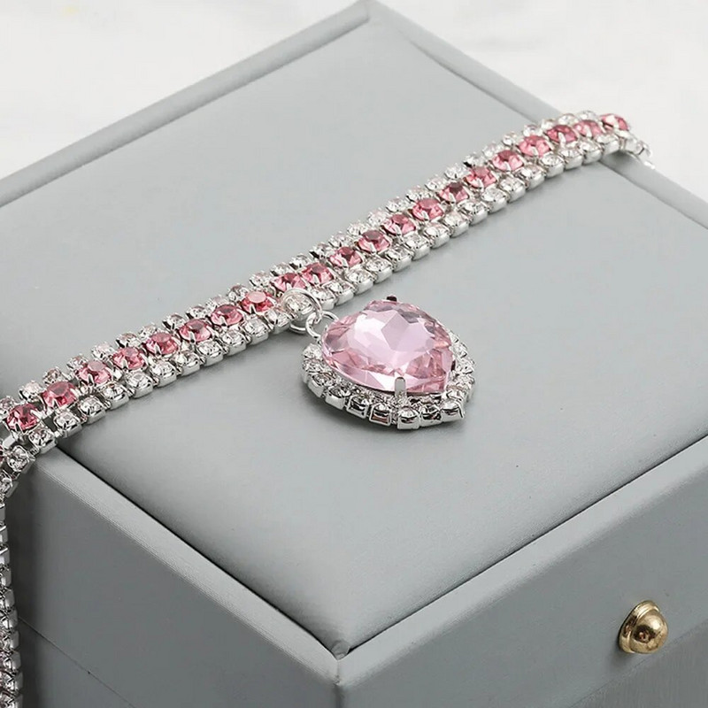 Luksuslik teemant lemmiklooma kaelarihm kassi kaelakee armas armastusripats koera kassi kaelarihm lemmiklooma aksessuaarid kutsikatele Bling Crystal Kitty kaelakee