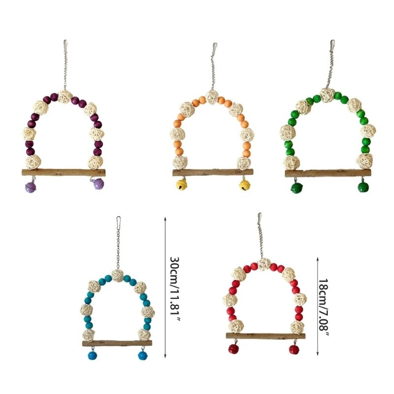 Vtáčia šplhačka, drevený bidýlko, papagáje, klietka, hračka, hojdačka, závesná žuvacia hračka G5AB