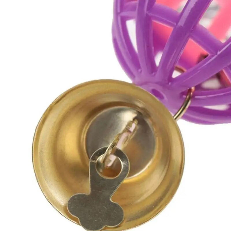 1/3 vnt. Paukščių papūgos žaislas Spalvoti paukščių siūbavimo žaislai su varpeliu kabančiu žaisliuku, skirtu papūgėlėms.