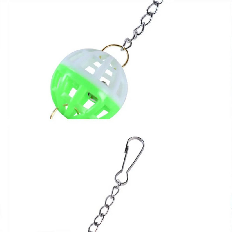 1/3 vnt. Paukščių papūgos žaislas Spalvoti paukščių siūbavimo žaislai su varpeliu kabančiu žaisliuku, skirtu papūgėlėms.