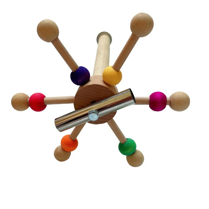 Paukščių žaislas su besisukančiais kamuoliukais, interaktyvus medžio stovas. Spalvingas papūgos ieškojimo žaislas, skirtas meilės paukščiams, naminių gyvūnėlių reikmenys