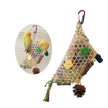 67JE Играчка за раздробяване на птици Папагал, дъвчеща хартия Аксесоари за клетка за малки птици