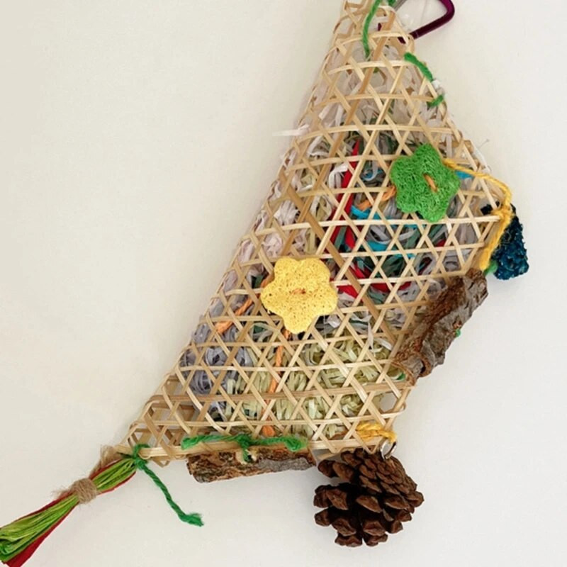 67JE Igračka za sjeckanje ptica Papiga koja žvače papir Dodaci za kavez za male ptice