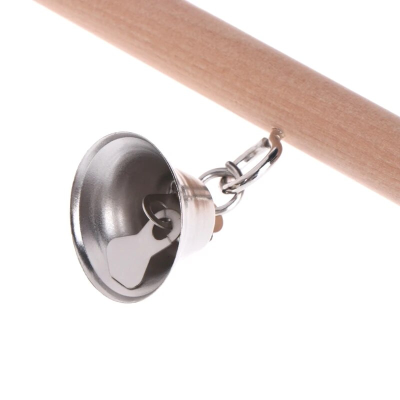 Ptice Smuđ Parrot Igračke za igru Stalak Držač prirodna drvena ljuljačka Zvono Kavez Visi