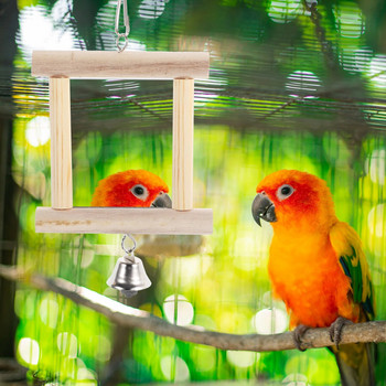 Огледало за птици Домашна играчка за птици Клетка Играчка за папагал Висяща птица Декор за огледало Папагал Доставка със звънец