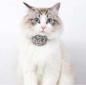 Ρυθμιζόμενο κολάρο γάτας Παπιγιόν κολιέ λουλουδιών γάτας Κολιέ με κουμπιά γραβάτα για κουτάβι και δώρο Αξεσουάρ για κατοικίδια Αξεσουάρ για κουτάβι