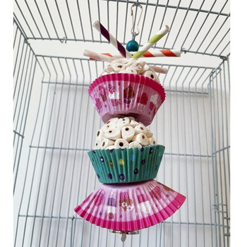 270F Bird Toy Natural Sola Balls Cake Soft Chew Shredder Searching for food for Parrot Budgies Parakeet Single Balls/Double Balls