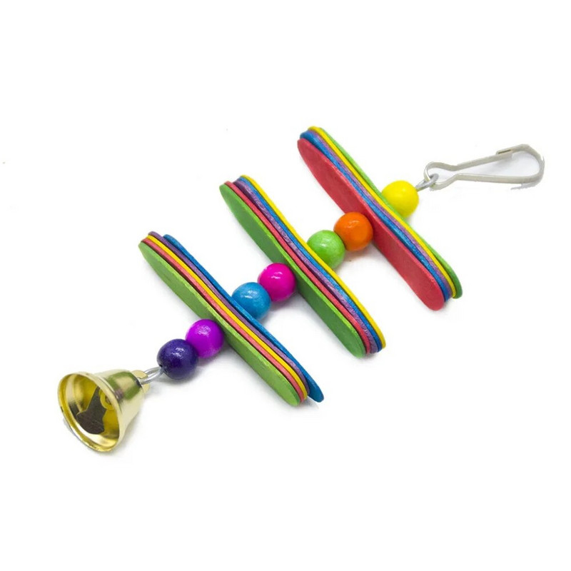 Madárjátékok Harangok papagáj sügérhez fa kiegészítők törpepapagáj állvány lengőlétra afrikai szürke jouet perruche zabawki dla papugi