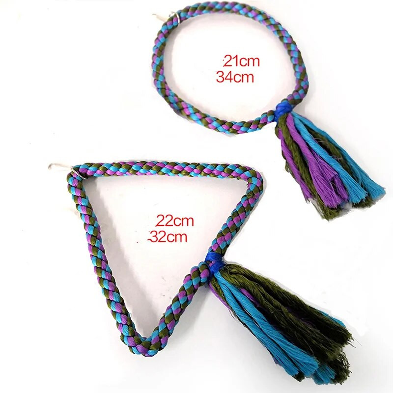 Papūgos virvė, kabanti pinti papūga, kramtomoji virvė paukščių narvelis.