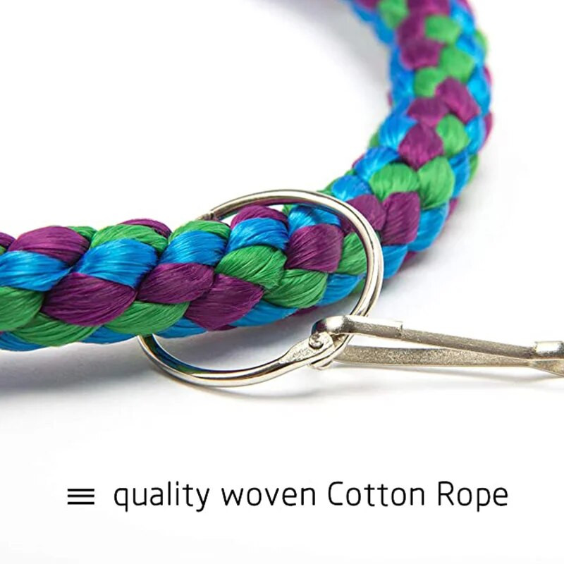 Papūgos virvė, kabanti pinti papūga, kramtomoji virvė paukščių narvelis.