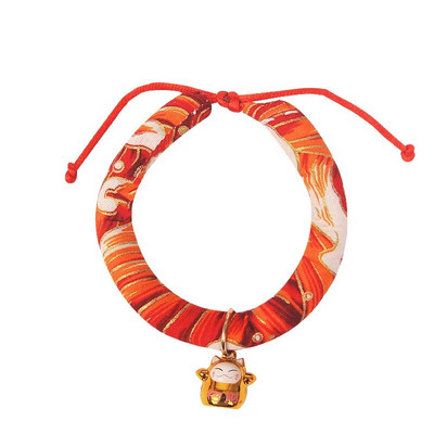 Japoniško stiliaus katės varpelio antkaklio karoliai Mieli naminių gyvūnėlių aksesuarai katėms šunims šuniukai sfinksai antkakliai augintiniai Gaminiai Gatos kolieriai pokalbiai