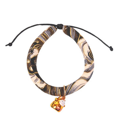 Japoniško stiliaus katės varpelio antkaklio karoliai Mieli naminių gyvūnėlių aksesuarai katėms šunims šuniukai sfinksai antkakliai augintiniai Gaminiai Gatos kolieriai pokalbiai