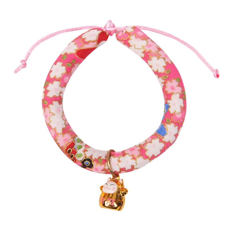 Japoniško stiliaus katės varpelio antkaklio karoliai Mieli naminių gyvūnėlių aksesuarai katėms šunims šuniukai sfinksai antkakliai augintiniai Gaminiai Gatos kolieriai pokalbiai