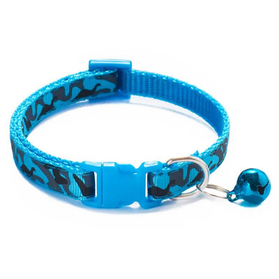 Kamufliažinė katės antkaklis su varpeliu augintinio šuns karoliais Gatos Collier Chats Perro reikmenys mažoms vidutinėms Kittin Chihuahua Pink Blue