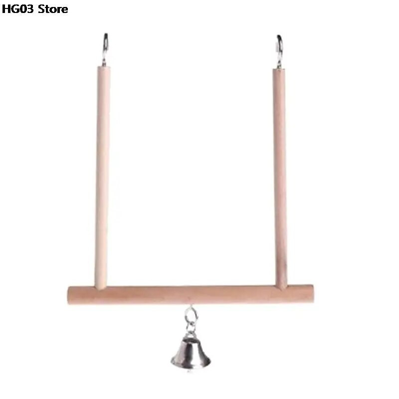 1vnt medinis paukščių narvas Ešerių narvas Kabantis mediniai paukščiai ešerių papūgos žaislai stovo laikiklis Natūralaus medžio sūpynės gyvūnams skirtos reikmenys