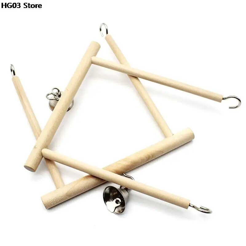 1vnt medinis paukščių narvas Ešerių narvas Kabantis mediniai paukščiai ešerių papūgos žaislai stovo laikiklis Natūralaus medžio sūpynės gyvūnams skirtos reikmenys