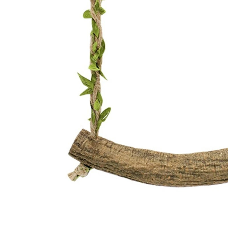 1 vnt. medinis 18 cm pločio papūgos sūpynės žaislas medinis ešerių treniruočių stovas, lazdos laikiklis paraketams Kopėčių sūpynės