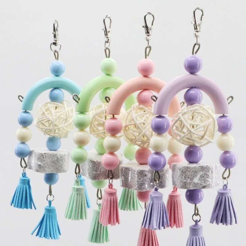 Akrilne perle Kavez za ugrize papige Viseća igračka Ugriz papige Pet igračka za kavez