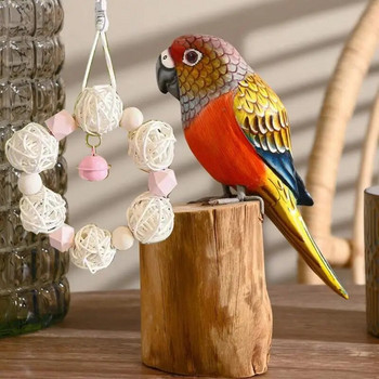 Bird Chew Toys Πολύχρωμο Safe Sparrow Puzzle Παιχνίδι Κλουβί Διασκεδαστικό και ανθεκτικό Παιχνίδι παζλ πουλιών για Bird Sparrow Parrot Parakeet