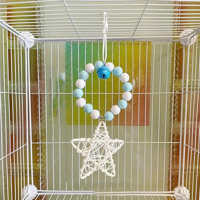 Igračke za žvakanje ptica Šarene sigurne igračke s kavezom zagonetka vrabac Zabavne i izdržljive igračke zagonetke za ptice za pticu vrabac papiga papagaj