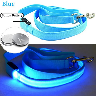 Led Pet Dog pavadėlio virvė su šviesiai šviečiančiu švino pavadėliu, USB įkrovimu, skirtas šunų saugai, mirksinčios švytinčios antkaklio petnešos priedai