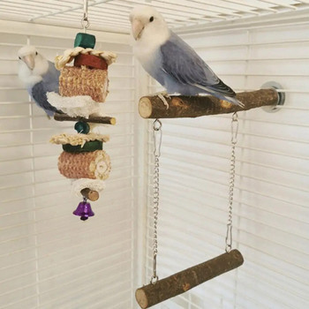 Παιχνίδια με κούνια με βάση παπαγάλου με παζλ Fitness, ανθεκτικό στο δάγκωμα της πέρκας, ράβδο ράβδου για το Lovebird Cockatiel