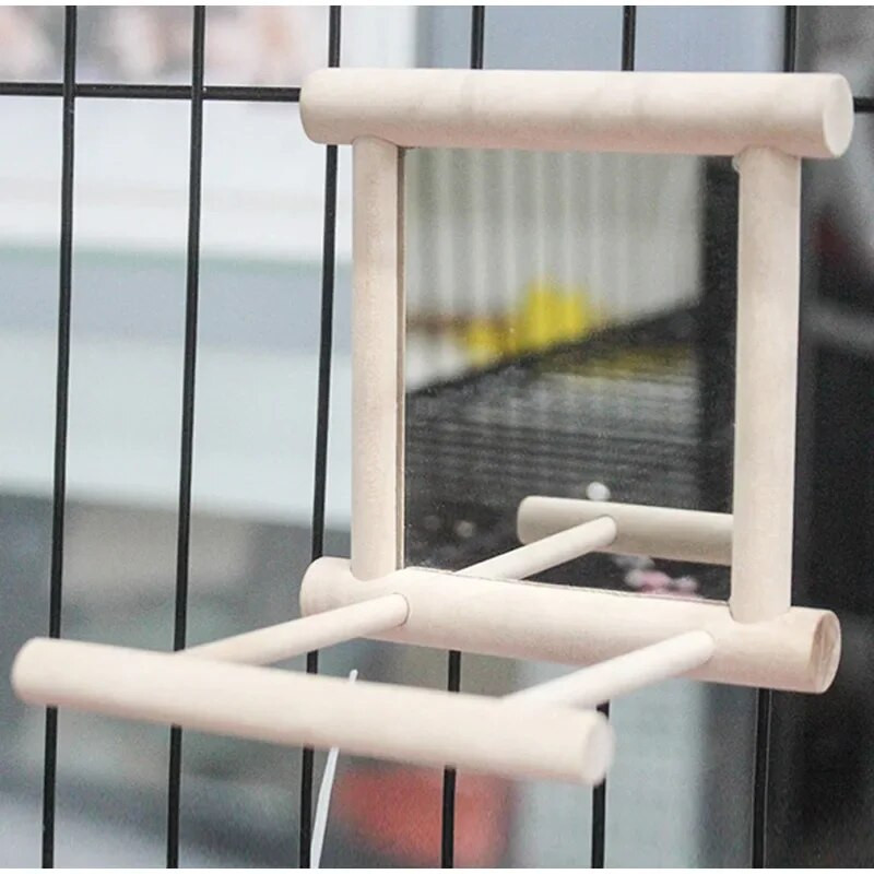 Papūgos paukščių medinės sūpynės ešerių stovas naminių gyvūnėlių žaislas, pakabinamas platforma, stovas, papūga, papūgėlė, lakštas, lenta paukščių narveliui