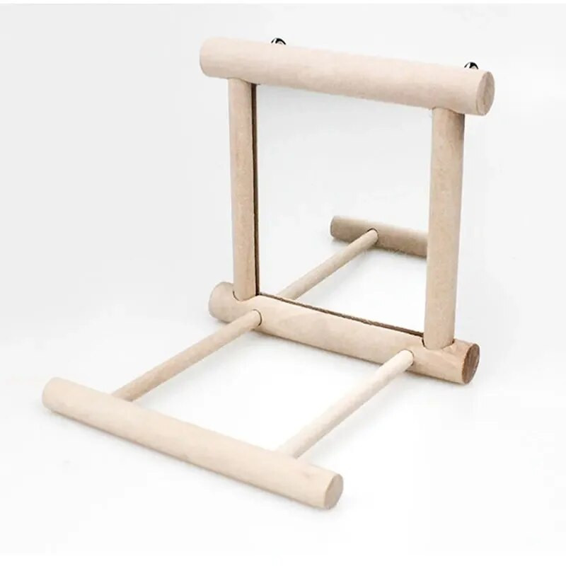 Papūgos paukščių medinės sūpynės ešerių stovas naminių gyvūnėlių žaislas, pakabinamas platforma, stovas, papūga, papūgėlė, lakštas, lenta paukščių narveliui