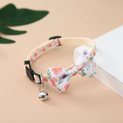Reguliuojami kačių antkakliai su varpeliu, mielas spausdintas šuniuko antkaklis, patvarus katėms ir šuniuko kaklo aksesuarai