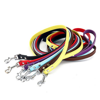 Leather Dog Leash Pet Dogs Leashes 6 Colors Solid Dog Training Leashes for Large Medium Small Dog Lead Rope Puppy Dog Supplies