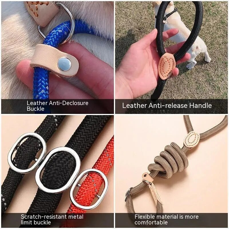 Lesă pentru câini Lesă din nailon pentru animale de companie Harnaș reglabil pentru câini Centura durabilă de frânghie Accesorii ușoare pentru câini Accesorii de dresaj de mers