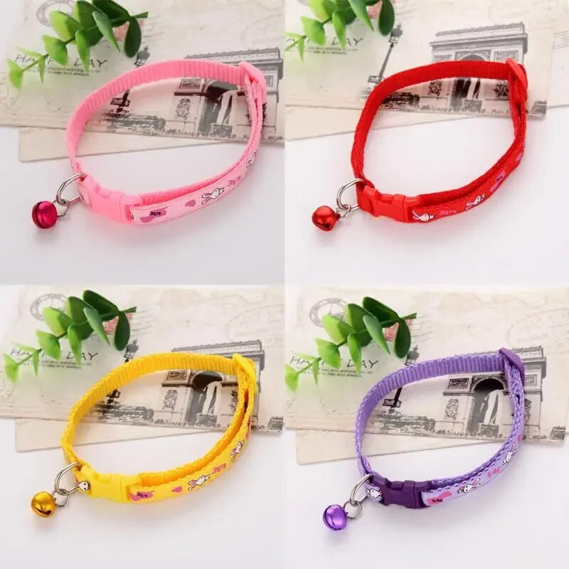 Kačių šunų antkaklis Velykų zuikis Triušio katės antkaklio sagtis karoliai su varpelio apykakle, skirta kačių šunų reikmenims