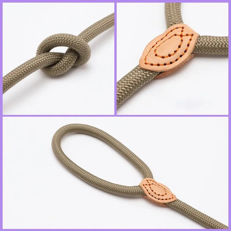Novi stil uzice za pse Povodac s kliznim užetom Povodac za teške uvjete rada Pleteno uže Podesiva petlja i ovratnik Povodci za treniranje za srednje velike pse