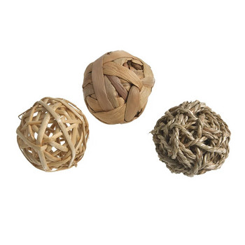 Малки животни Игрална топка Заек Хамстер Тревна топка Естествени кътници Играчка Тревна топка Ръчно тъкана водна тревна топка