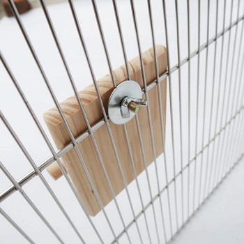 Καθρέφτες εκπαίδευσης παπαγάλου με κρεμάστρα πέρκες Ξύλινος καθρέφτης κοκτέιλ για παιχνίδια κλουβιού Parakeet Finch Bird Supplies Αξεσουάρ κλουβιού