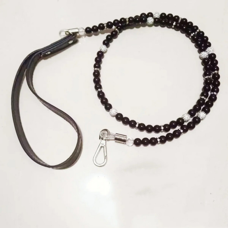 Divatos fekete-fehér gyöngy gyémánt golyó kisállat kutya lánc póráz sétáló kocogás póráz Kutya macska póráz kellékek kisállat kiegészítők