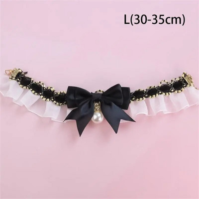 Kačių antkaklis mielas nėriniuotas lankelis augintinio šuns katės antkaklis reguliuojamas kačių karoliai papuošalai Saldus kaklo dekoratyviniai aksesuarai augintiniams Gyvūnų reikmenys