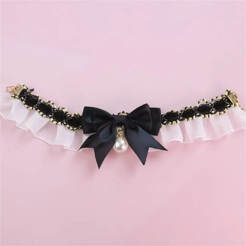 Kačių antkaklis mielas nėriniuotas lankelis augintinio šuns katės antkaklis reguliuojamas kačių karoliai papuošalai Saldus kaklo dekoratyviniai aksesuarai augintiniams Gyvūnų reikmenys